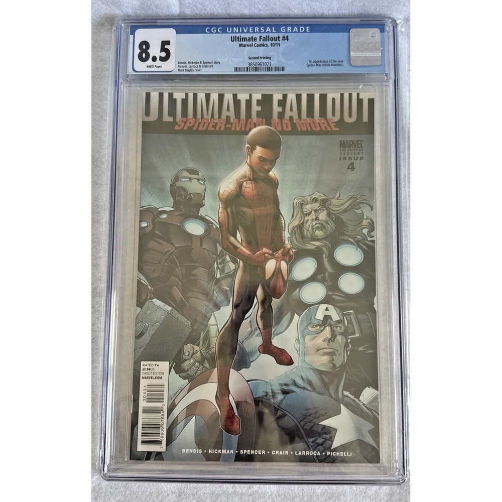 Ultimate Fallout 4 CGC 8.5 2nd Printing 1st Miles Morales Marvel 2011